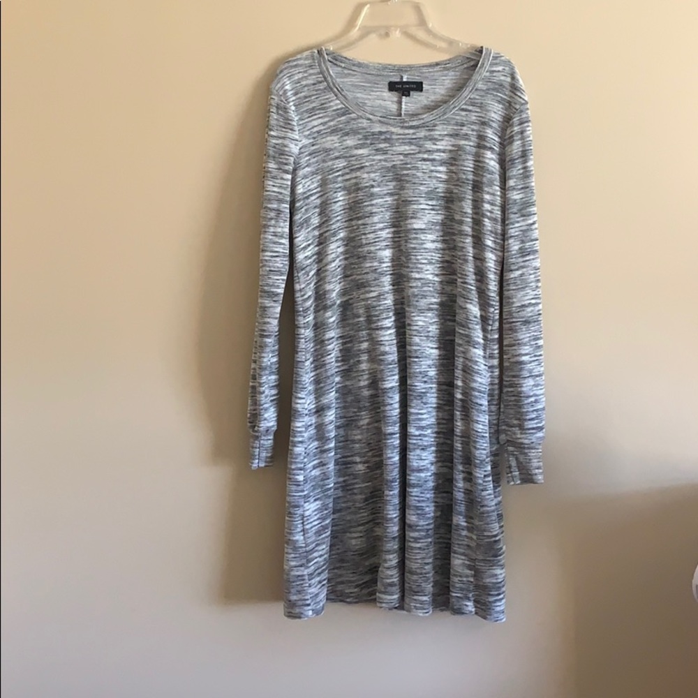 Limited Grey Velvet long sleeve mini dress